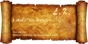 Labáth Kevin névjegykártya