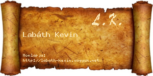 Labáth Kevin névjegykártya